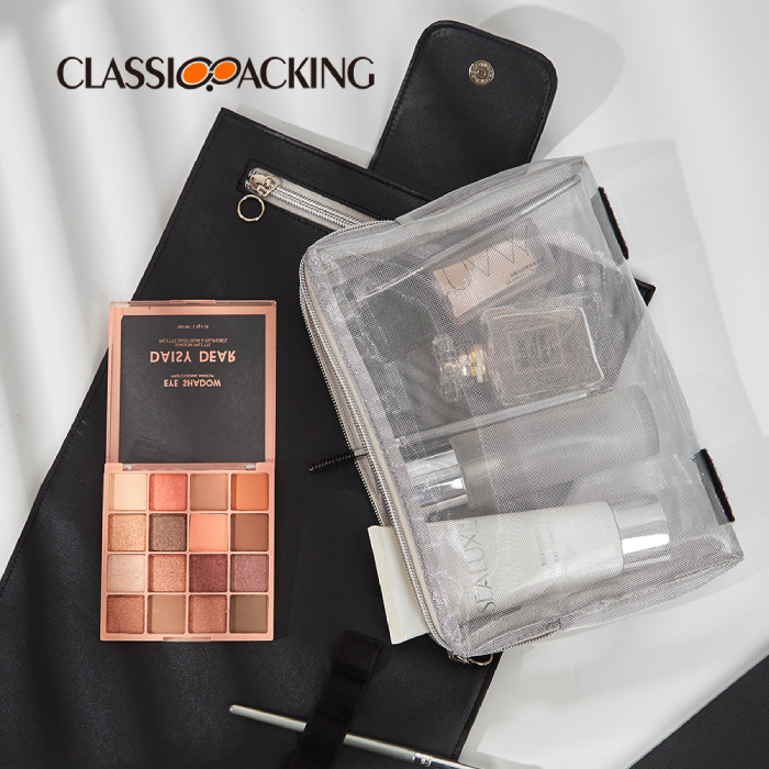 in-stock mesh makeup bag and brush bag set capacity